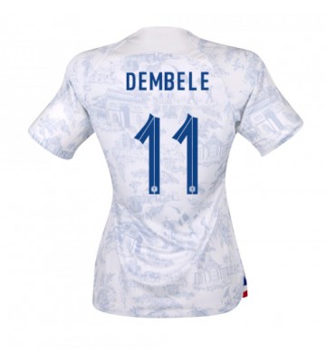 Lacne Ženy Futbalové dres Francúzsko Ousmane Dembele #11 MS 2022 Krátky Rukáv - Preč